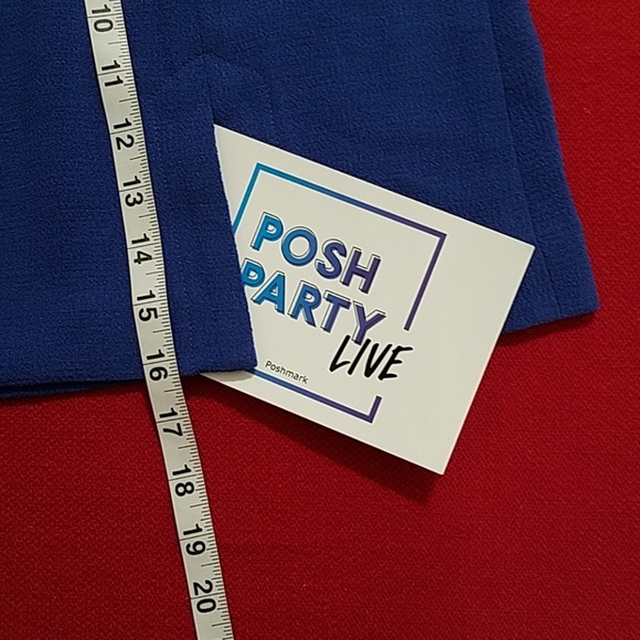 BCBGENERATION Bright Royal Blue mini skirt zip back hook and eye closure sz.6 - Picture 4 of 6